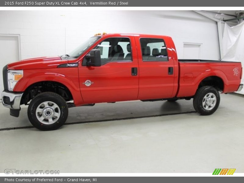 Vermillion Red / Steel 2015 Ford F250 Super Duty XL Crew Cab 4x4