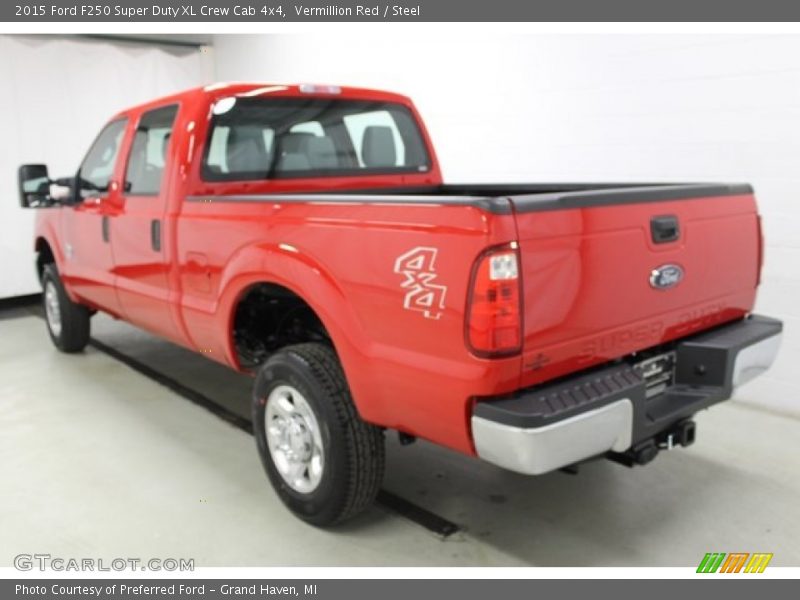 Vermillion Red / Steel 2015 Ford F250 Super Duty XL Crew Cab 4x4