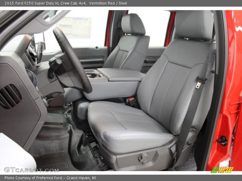 Vermillion Red / Steel 2015 Ford F250 Super Duty XL Crew Cab 4x4