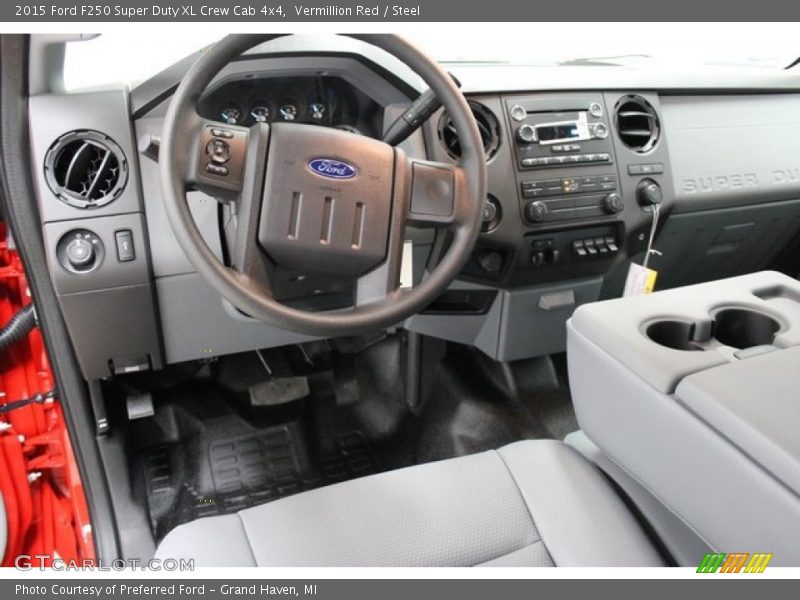 Vermillion Red / Steel 2015 Ford F250 Super Duty XL Crew Cab 4x4
