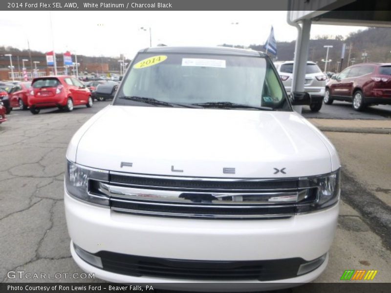 White Platinum / Charcoal Black 2014 Ford Flex SEL AWD