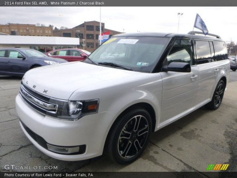 White Platinum / Charcoal Black 2014 Ford Flex SEL AWD