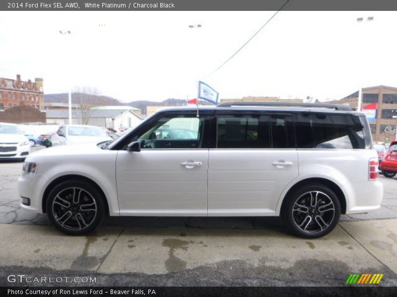 White Platinum / Charcoal Black 2014 Ford Flex SEL AWD