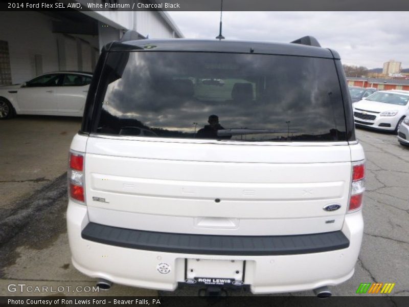 White Platinum / Charcoal Black 2014 Ford Flex SEL AWD