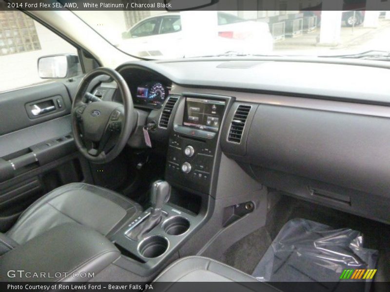 White Platinum / Charcoal Black 2014 Ford Flex SEL AWD