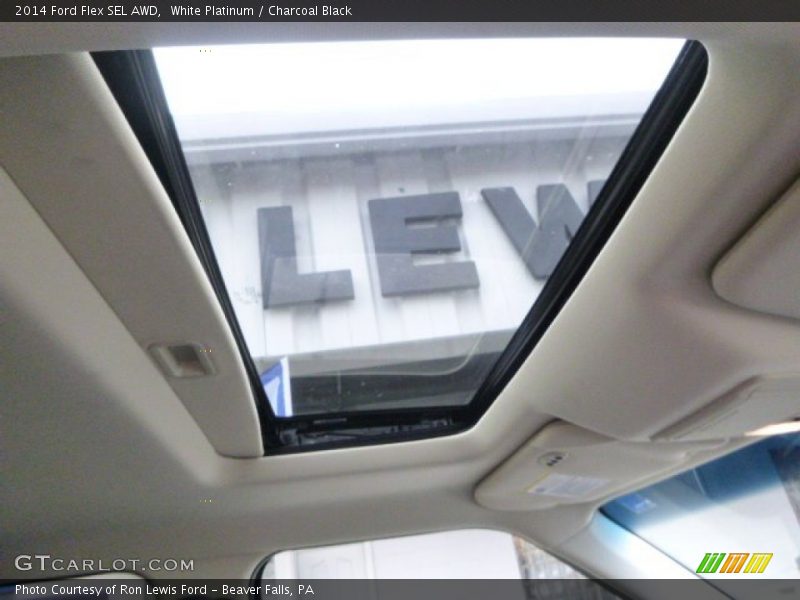 White Platinum / Charcoal Black 2014 Ford Flex SEL AWD