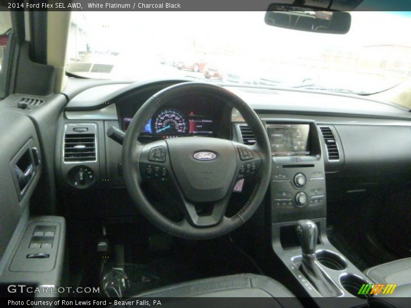 White Platinum / Charcoal Black 2014 Ford Flex SEL AWD