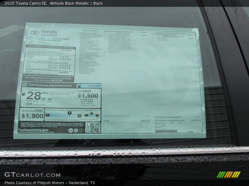 Attitude Black Metallic / Black 2015 Toyota Camry SE