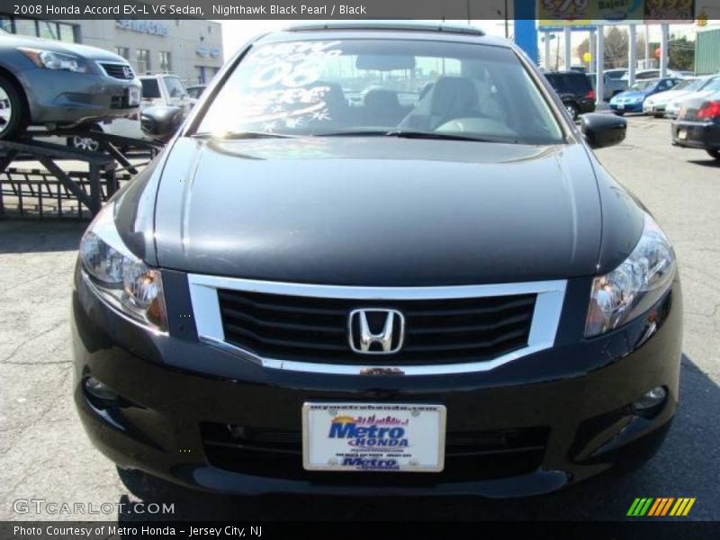 Nighthawk Black Pearl / Black 2008 Honda Accord EX-L V6 Sedan