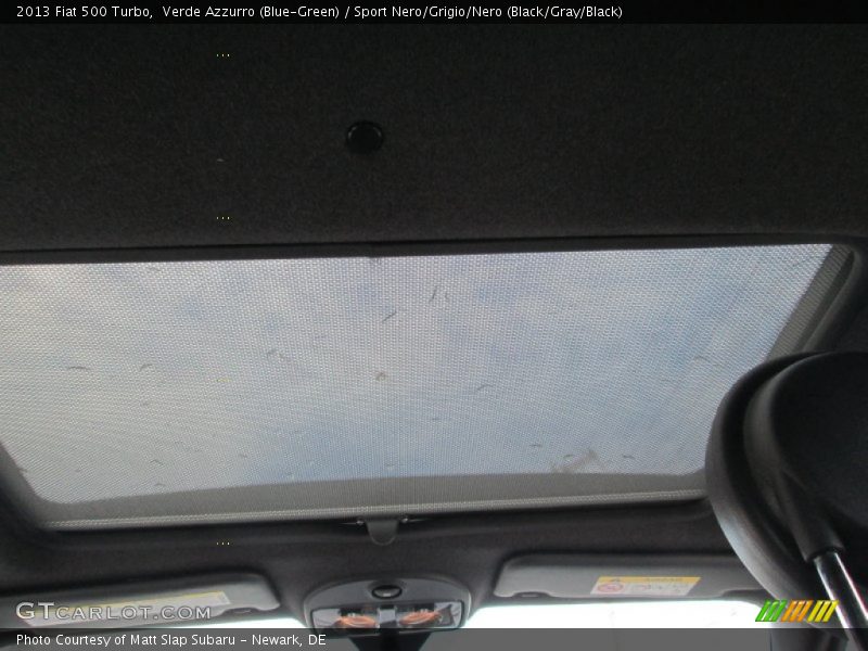 Verde Azzurro (Blue-Green) / Sport Nero/Grigio/Nero (Black/Gray/Black) 2013 Fiat 500 Turbo