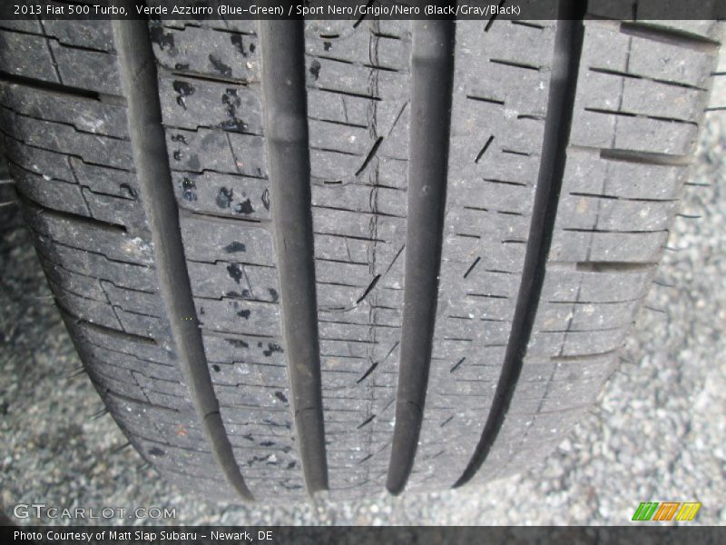 Verde Azzurro (Blue-Green) / Sport Nero/Grigio/Nero (Black/Gray/Black) 2013 Fiat 500 Turbo