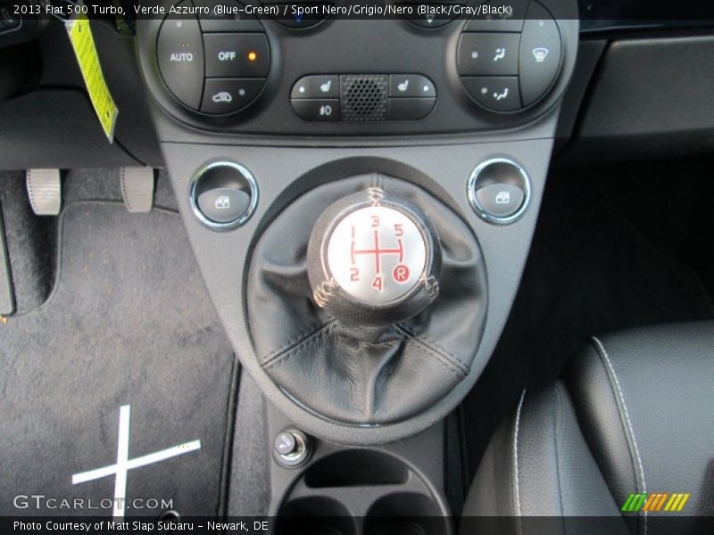 Verde Azzurro (Blue-Green) / Sport Nero/Grigio/Nero (Black/Gray/Black) 2013 Fiat 500 Turbo