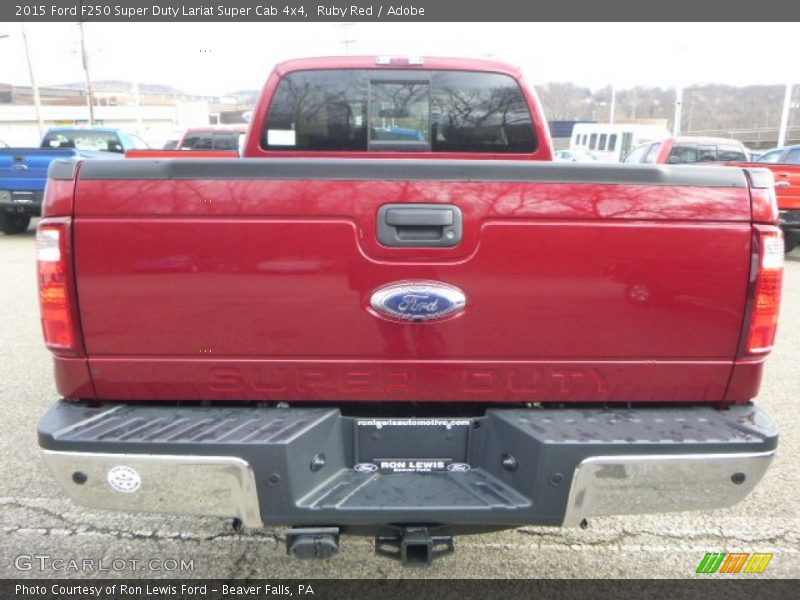 Ruby Red / Adobe 2015 Ford F250 Super Duty Lariat Super Cab 4x4