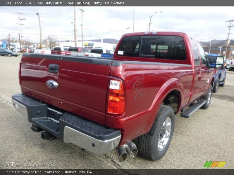 Ruby Red / Adobe 2015 Ford F250 Super Duty Lariat Super Cab 4x4