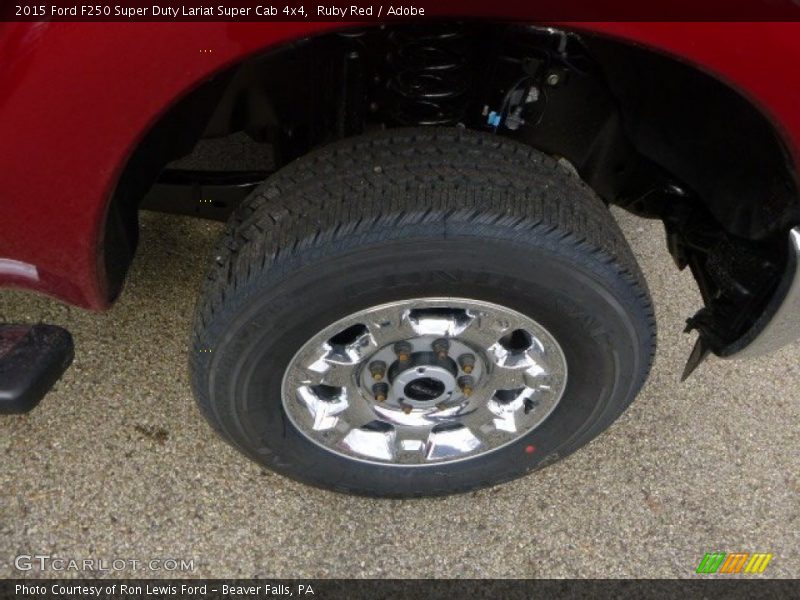 Ruby Red / Adobe 2015 Ford F250 Super Duty Lariat Super Cab 4x4