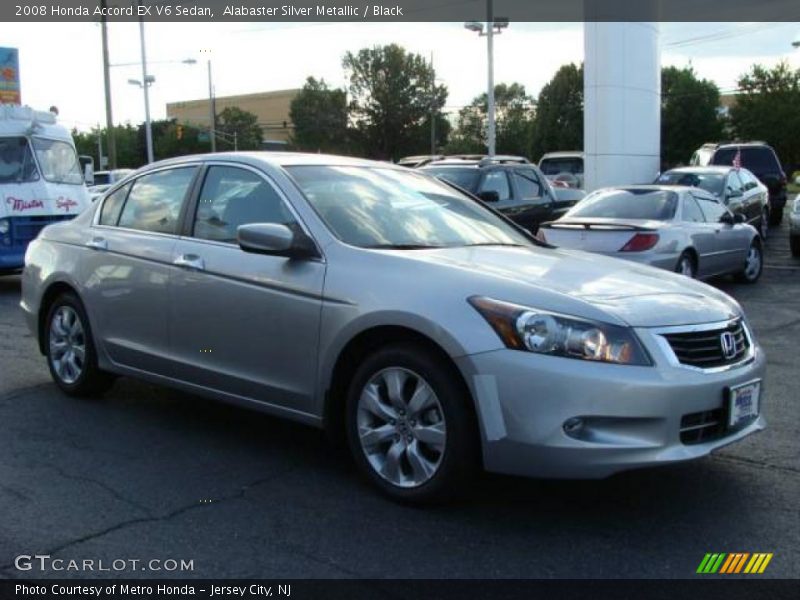 Alabaster Silver Metallic / Black 2008 Honda Accord EX V6 Sedan