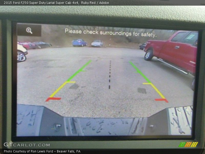 Ruby Red / Adobe 2015 Ford F250 Super Duty Lariat Super Cab 4x4