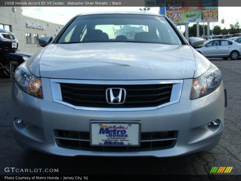 Alabaster Silver Metallic / Black 2008 Honda Accord EX V6 Sedan