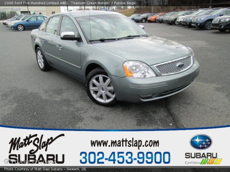 Titanium Green Metallic / Pebble Beige 2006 Ford Five Hundred Limited AWD