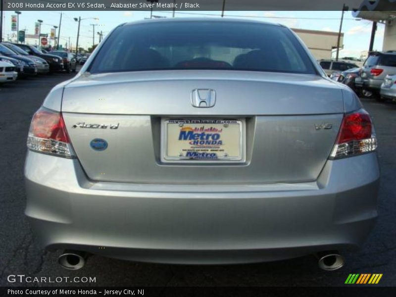 Alabaster Silver Metallic / Black 2008 Honda Accord EX V6 Sedan