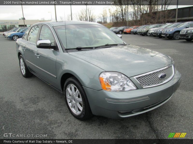 Titanium Green Metallic / Pebble Beige 2006 Ford Five Hundred Limited AWD