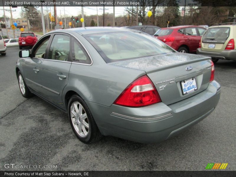 Titanium Green Metallic / Pebble Beige 2006 Ford Five Hundred Limited AWD
