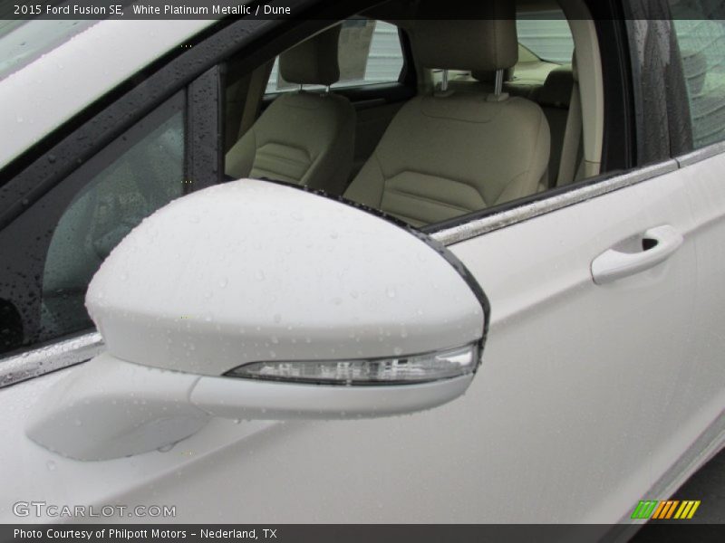 White Platinum Metallic / Dune 2015 Ford Fusion SE