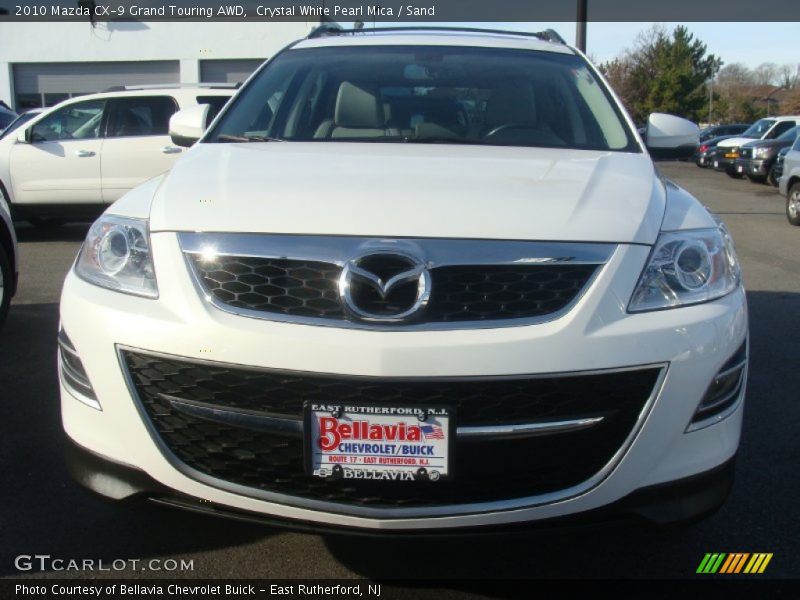 Crystal White Pearl Mica / Sand 2010 Mazda CX-9 Grand Touring AWD