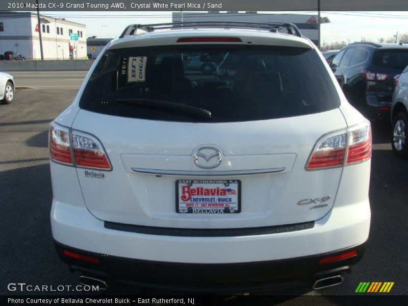 Crystal White Pearl Mica / Sand 2010 Mazda CX-9 Grand Touring AWD