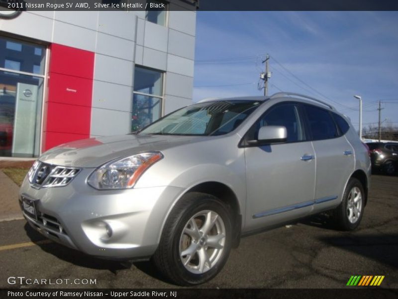 Silver Ice Metallic / Black 2011 Nissan Rogue SV AWD