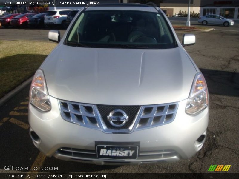 Silver Ice Metallic / Black 2011 Nissan Rogue SV AWD