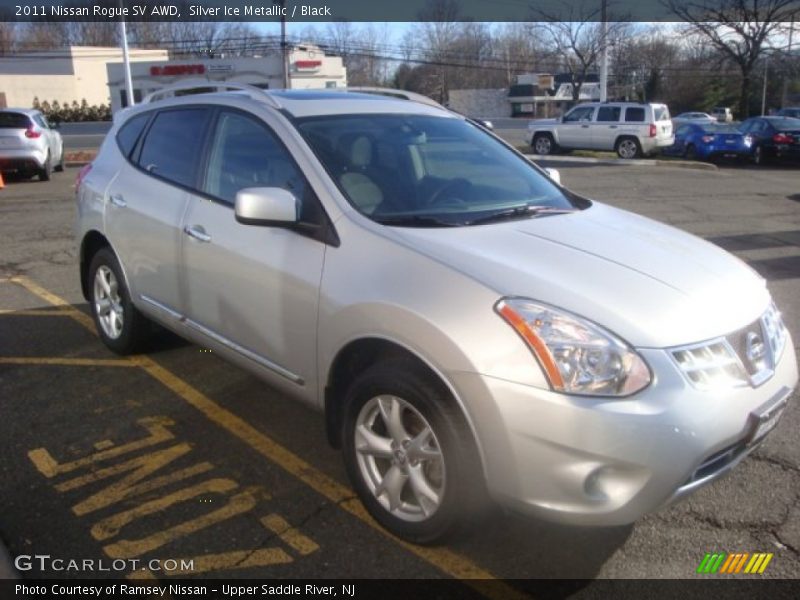 Silver Ice Metallic / Black 2011 Nissan Rogue SV AWD