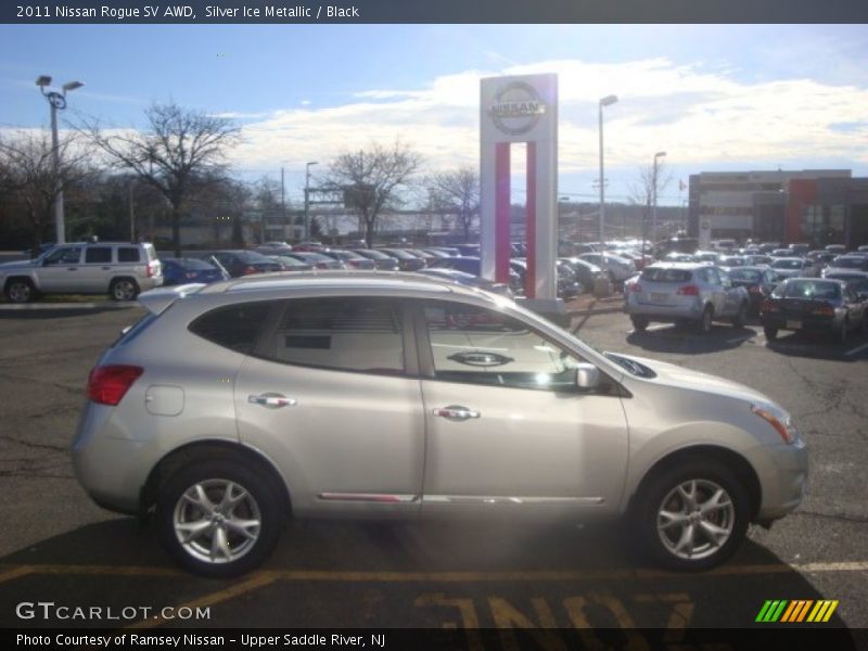 Silver Ice Metallic / Black 2011 Nissan Rogue SV AWD