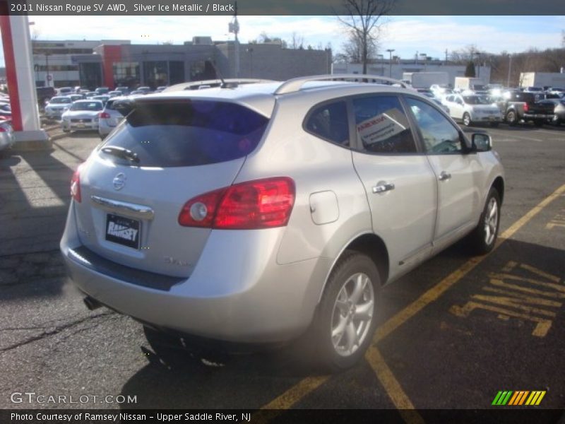 Silver Ice Metallic / Black 2011 Nissan Rogue SV AWD