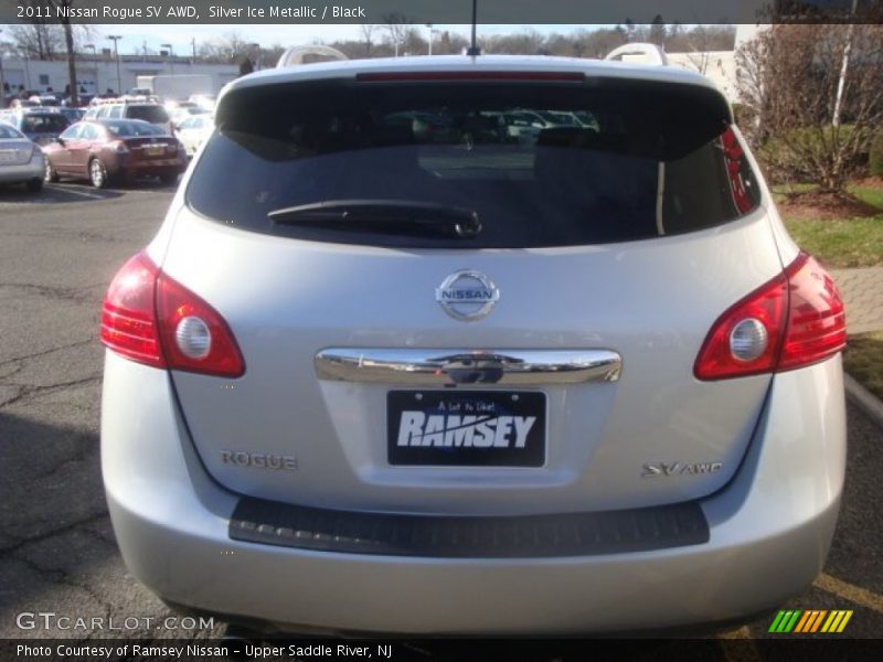 Silver Ice Metallic / Black 2011 Nissan Rogue SV AWD