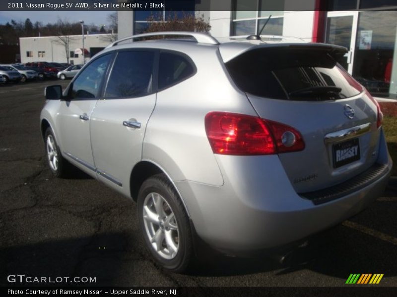 Silver Ice Metallic / Black 2011 Nissan Rogue SV AWD