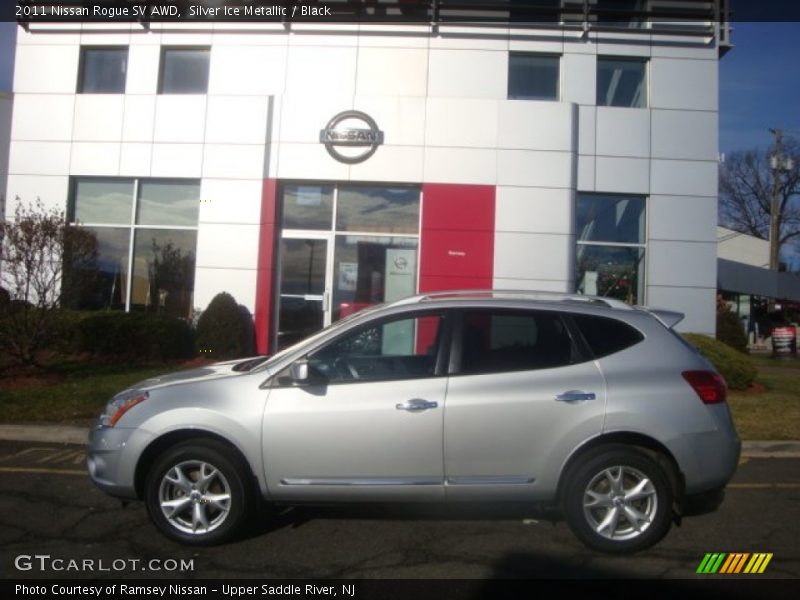 Silver Ice Metallic / Black 2011 Nissan Rogue SV AWD