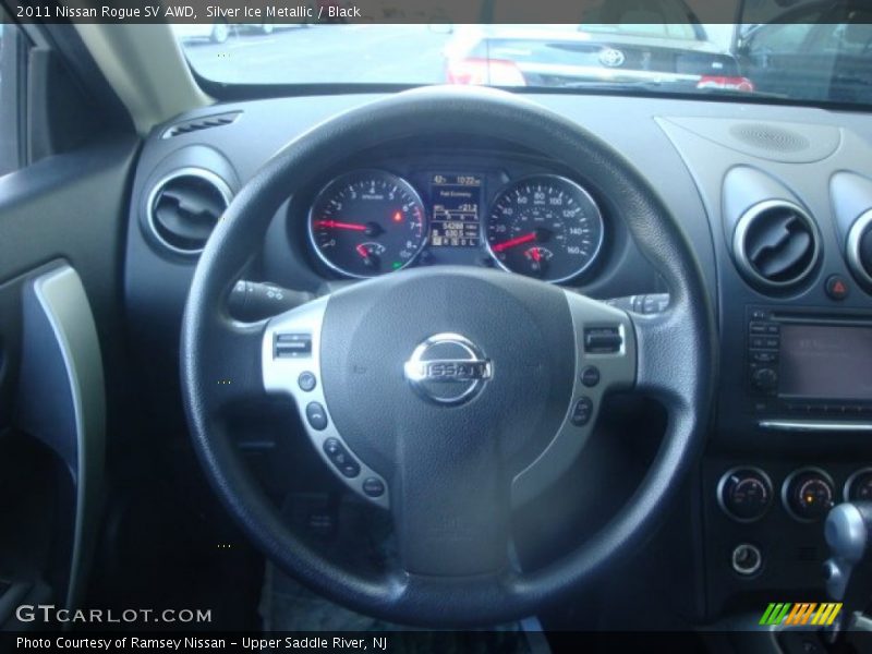 Silver Ice Metallic / Black 2011 Nissan Rogue SV AWD