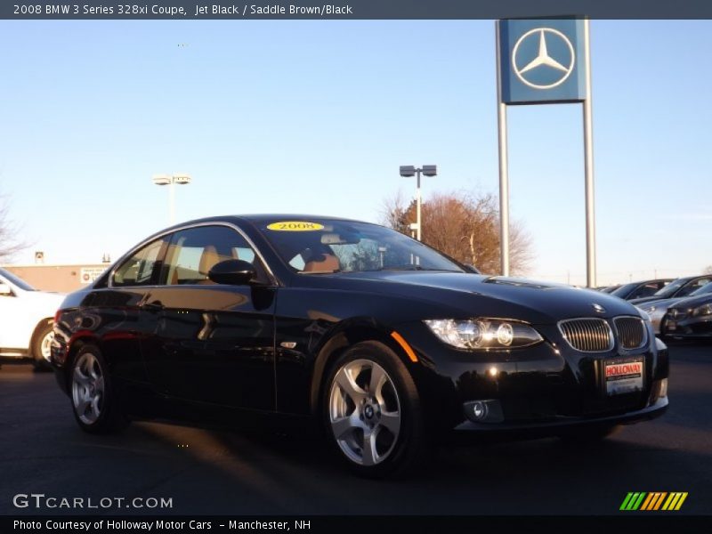 Jet Black / Saddle Brown/Black 2008 BMW 3 Series 328xi Coupe