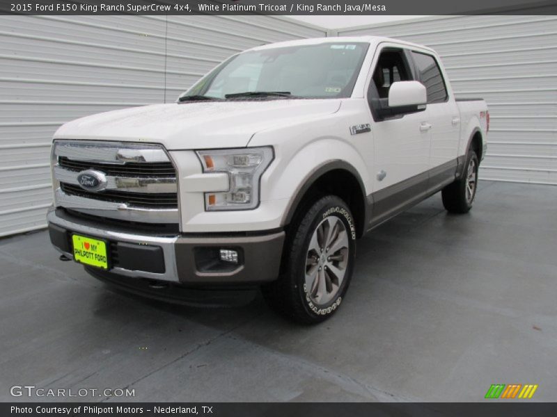 White Platinum Tricoat / King Ranch Java/Mesa 2015 Ford F150 King Ranch SuperCrew 4x4