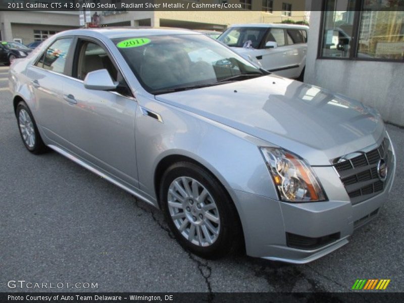 Radiant Silver Metallic / Cashmere/Cocoa 2011 Cadillac CTS 4 3.0 AWD Sedan