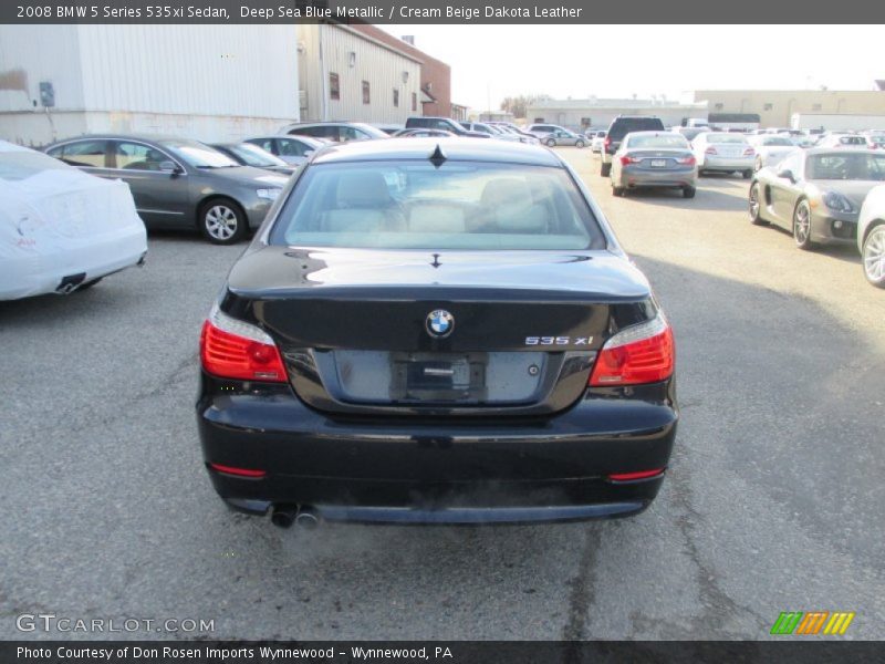 Deep Sea Blue Metallic / Cream Beige Dakota Leather 2008 BMW 5 Series 535xi Sedan