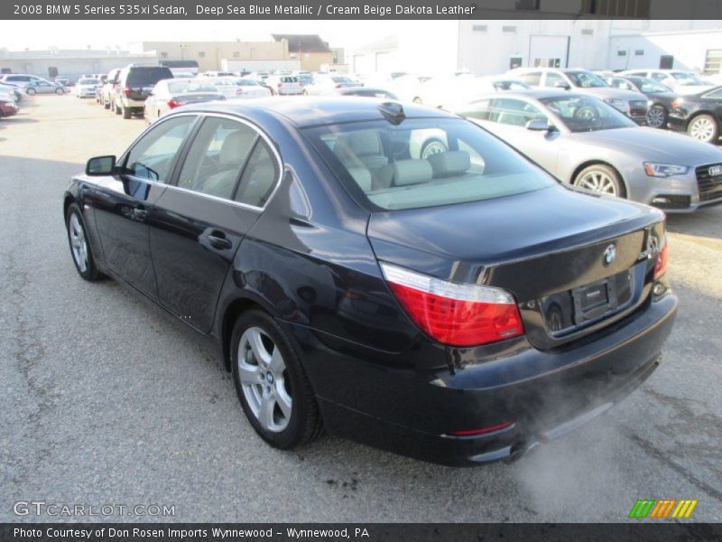 Deep Sea Blue Metallic / Cream Beige Dakota Leather 2008 BMW 5 Series 535xi Sedan