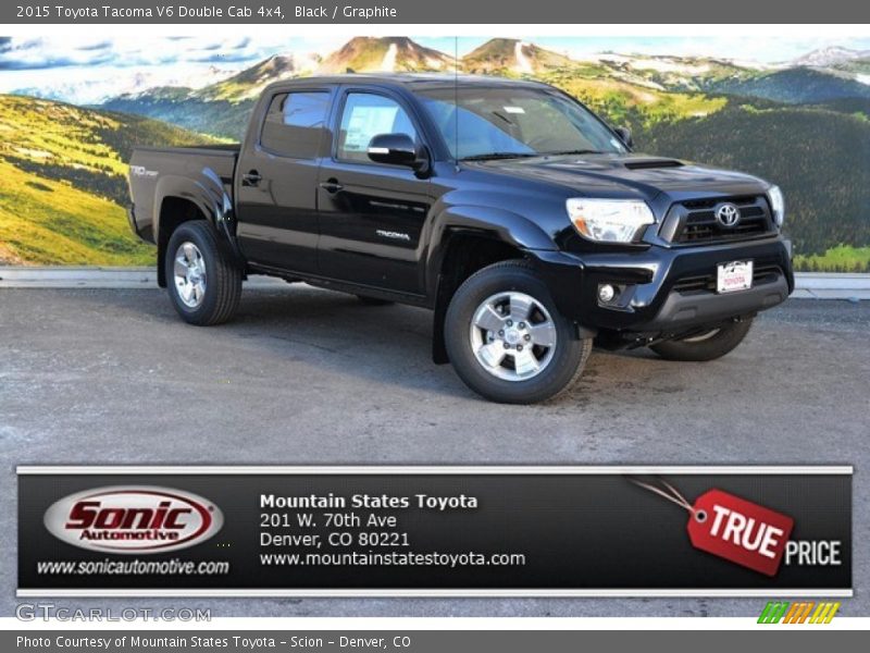 Black / Graphite 2015 Toyota Tacoma V6 Double Cab 4x4