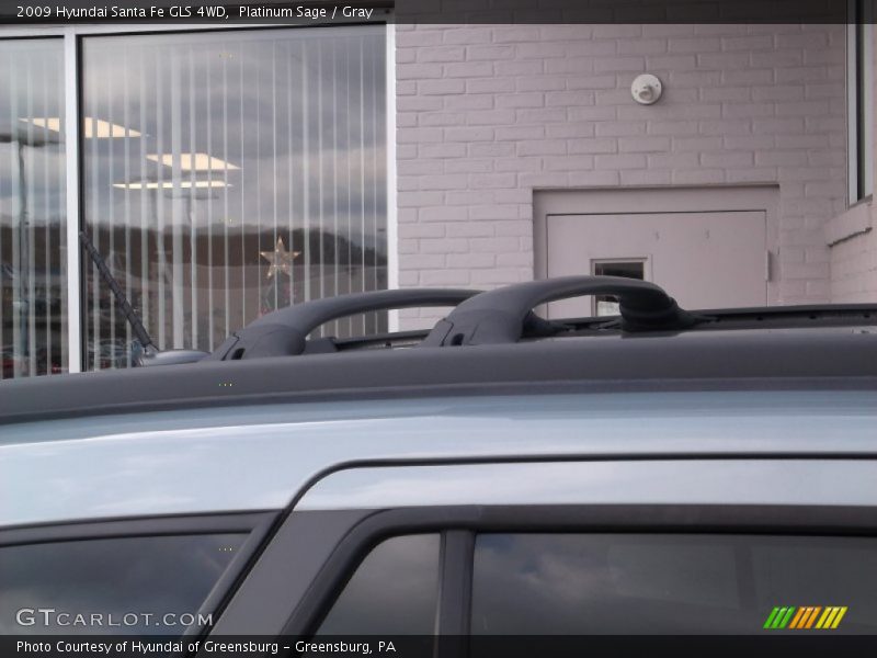 Platinum Sage / Gray 2009 Hyundai Santa Fe GLS 4WD
