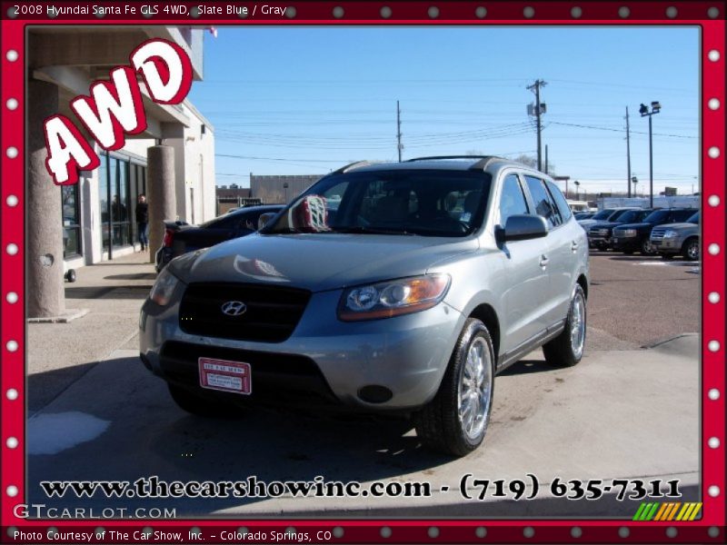 Slate Blue / Gray 2008 Hyundai Santa Fe GLS 4WD