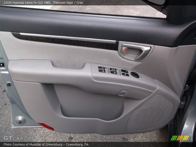 Platinum Sage / Gray 2009 Hyundai Santa Fe GLS 4WD