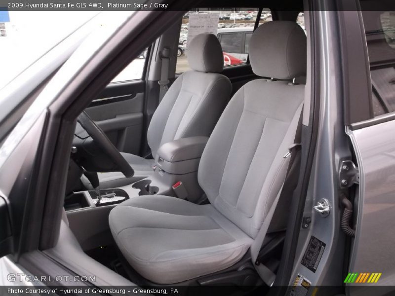 Platinum Sage / Gray 2009 Hyundai Santa Fe GLS 4WD