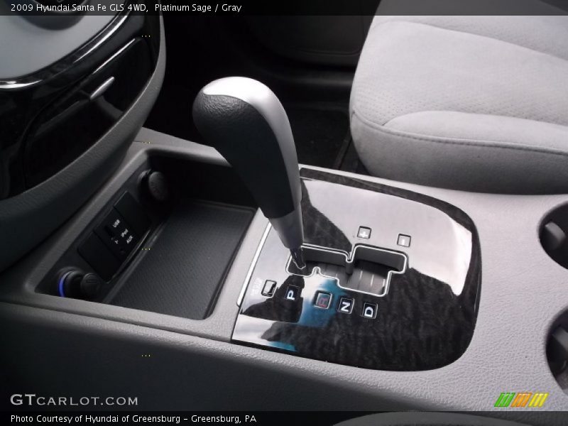 Platinum Sage / Gray 2009 Hyundai Santa Fe GLS 4WD