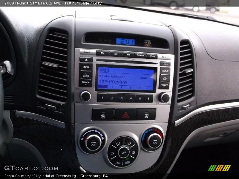 Platinum Sage / Gray 2009 Hyundai Santa Fe GLS 4WD